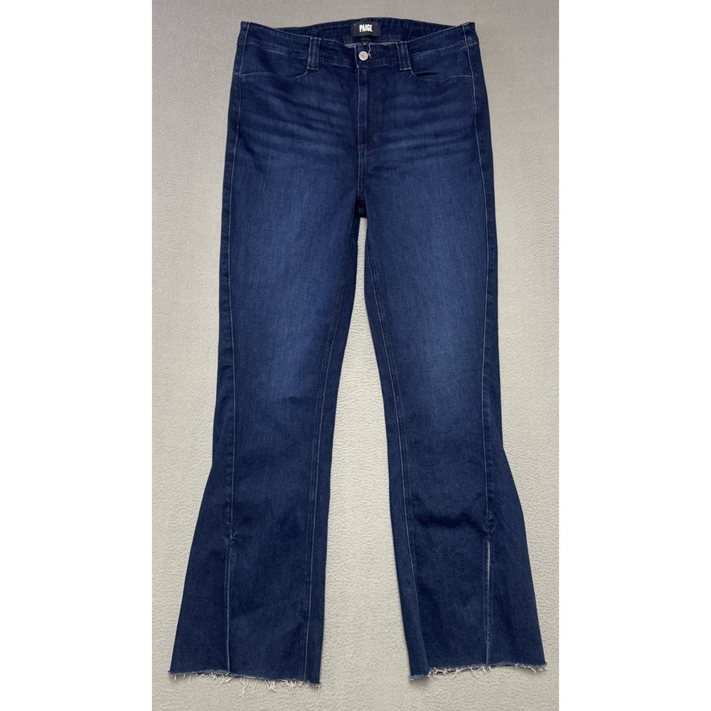 Paige Womens High Rise Laurel Canyon Jeans Boot Flare Stretch Dark‎ Denim 32x32